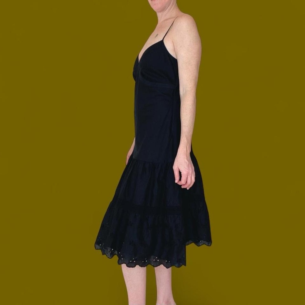 Gap Basic Black Cotton Eyelet Prairie Cottage Sle… - image 2